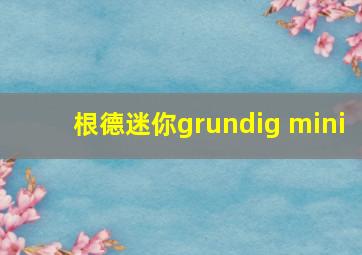 根德迷你grundig mini